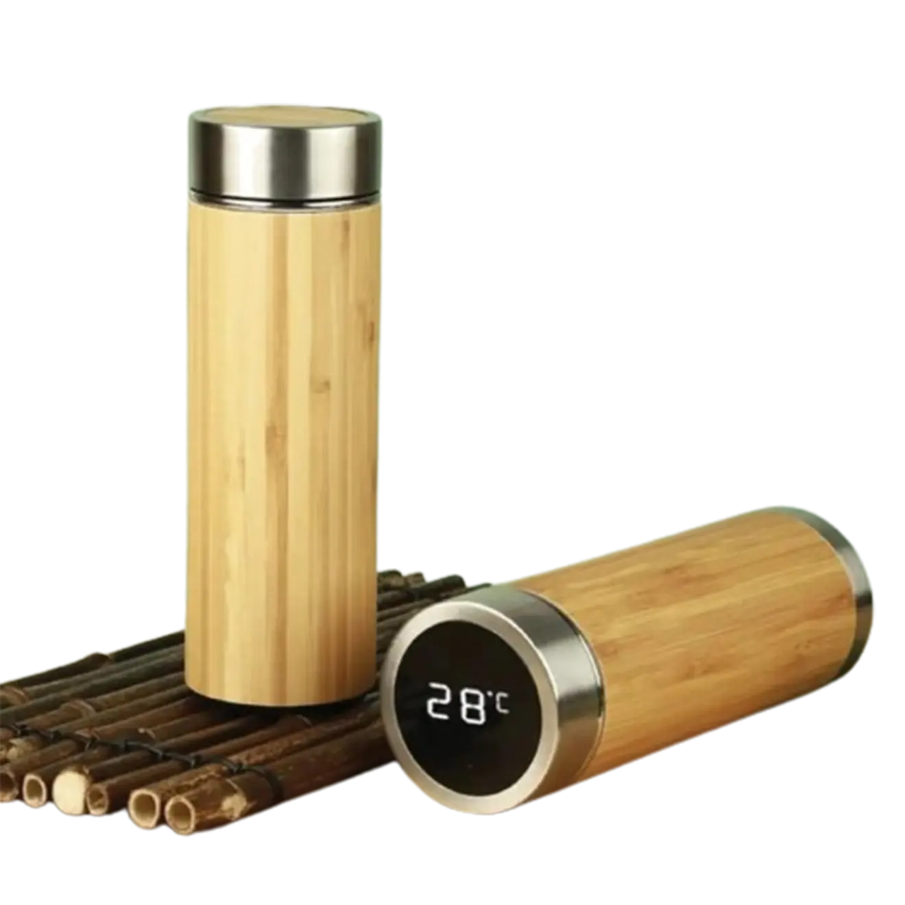 Bamboo Flask with Temperature Display Printing Services