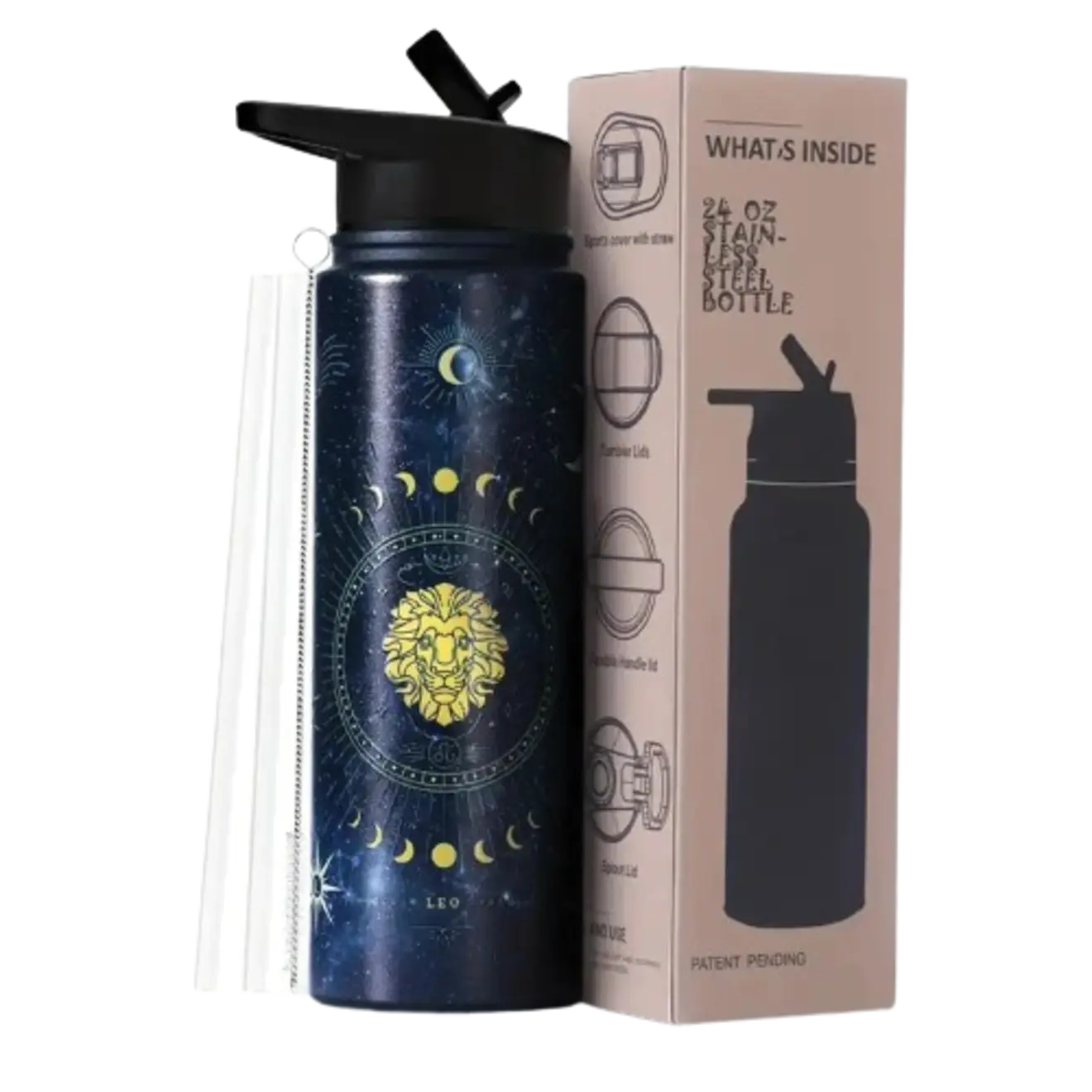 Double Wall Stainless Steel Bottles with Carry Handle Printing