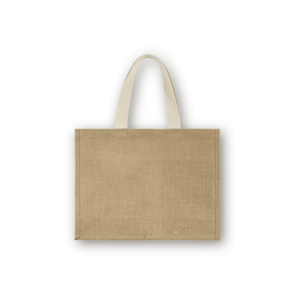 Jute Bags White Handles Printing