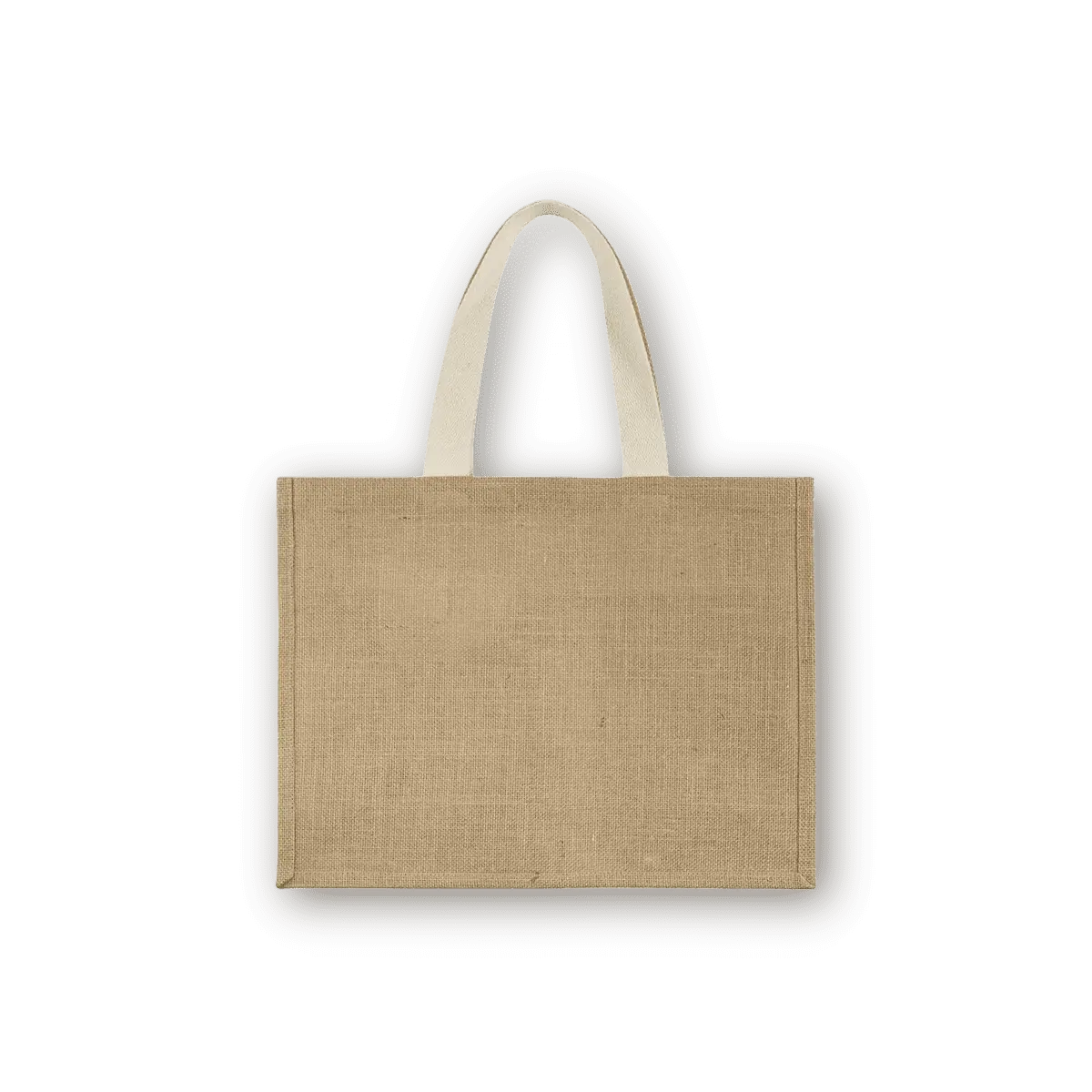 Jute Bags White Handles Printing