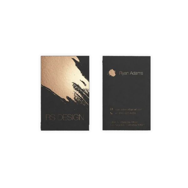 Gold desgin black background Business card