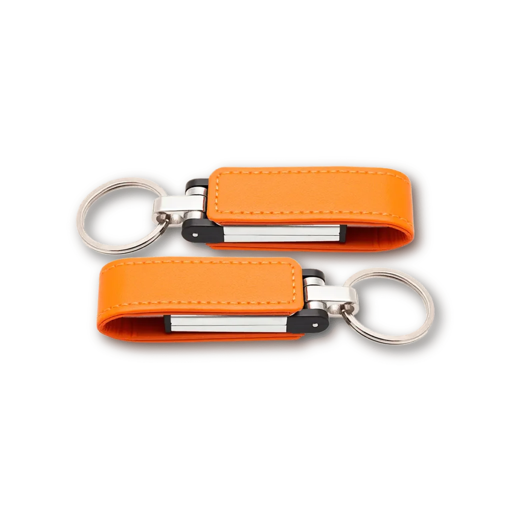 Key Shaped USB with Leather Case Printing