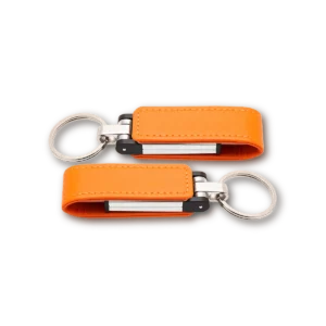 Key Shaped USB with Leather Case Printing