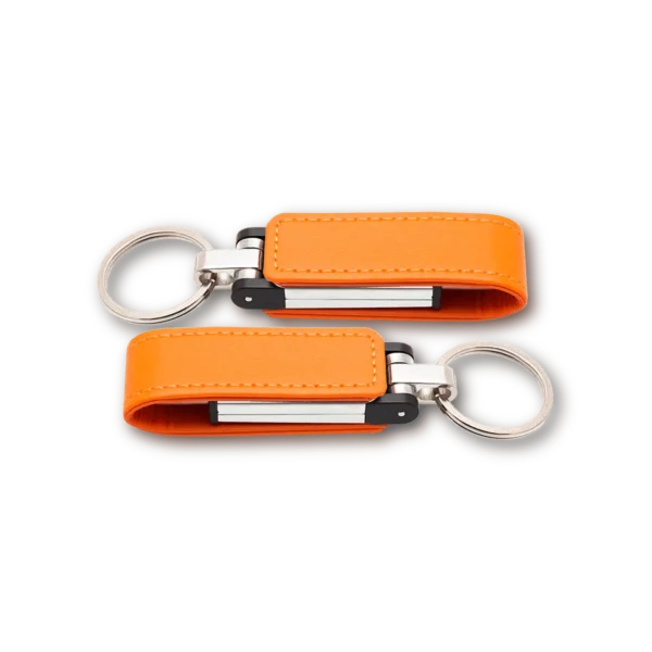 Key Shaped USB with Leather Case Printing