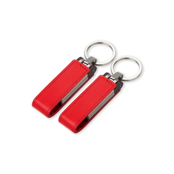 Key Shaped USB with Leather Case Printing