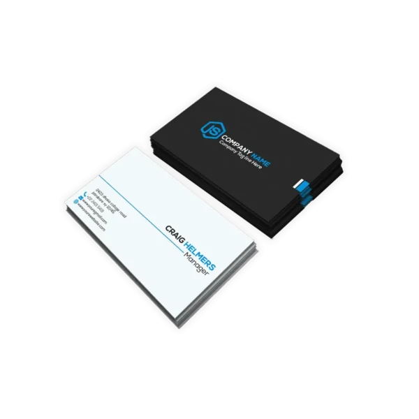 White Front and Black Back Business Card