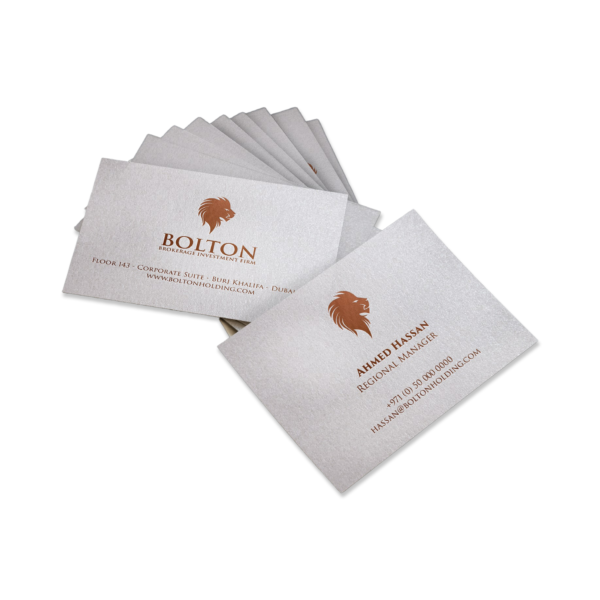 Coper foil business cards printing