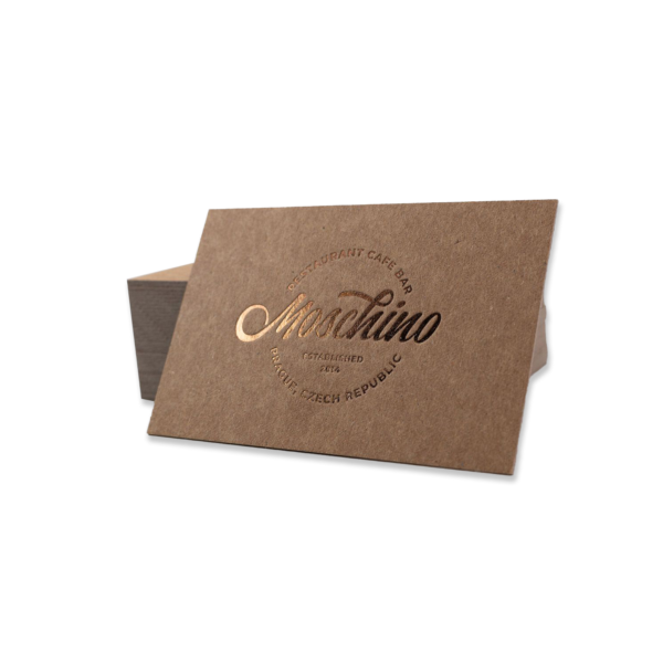 Coper foil business cards printing