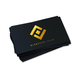 Soft Touch Laminated Gold Foil Business Cards Printing