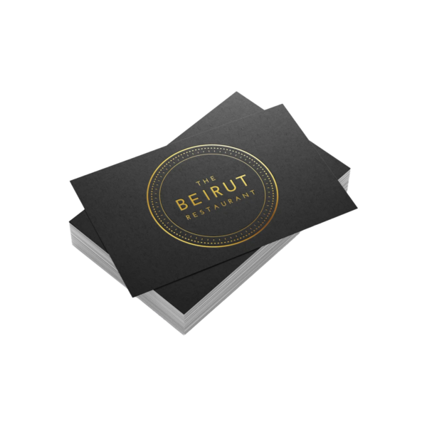 Soft Touch Laminated Gold Foil Business Cards Printing