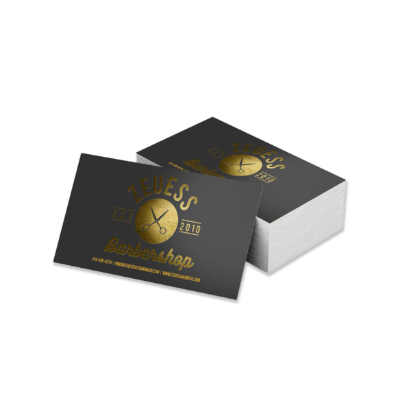 Soft Touch Laminated Gold Foil Business Cards Printing