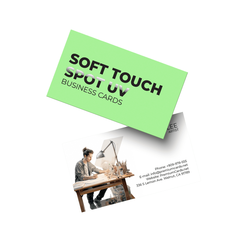 Soft Touch Lamination UV Business Cards Printing