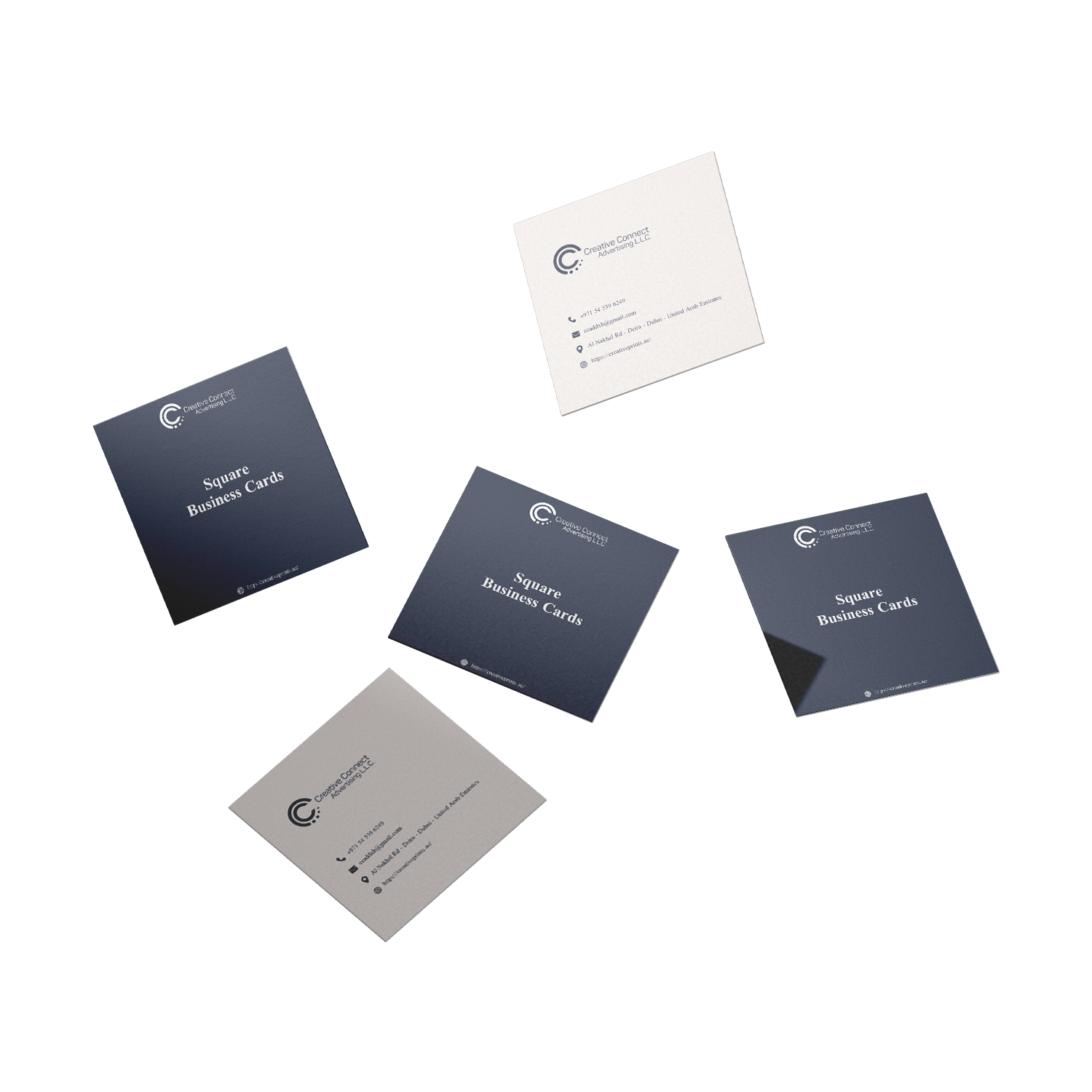 Square business cards printing