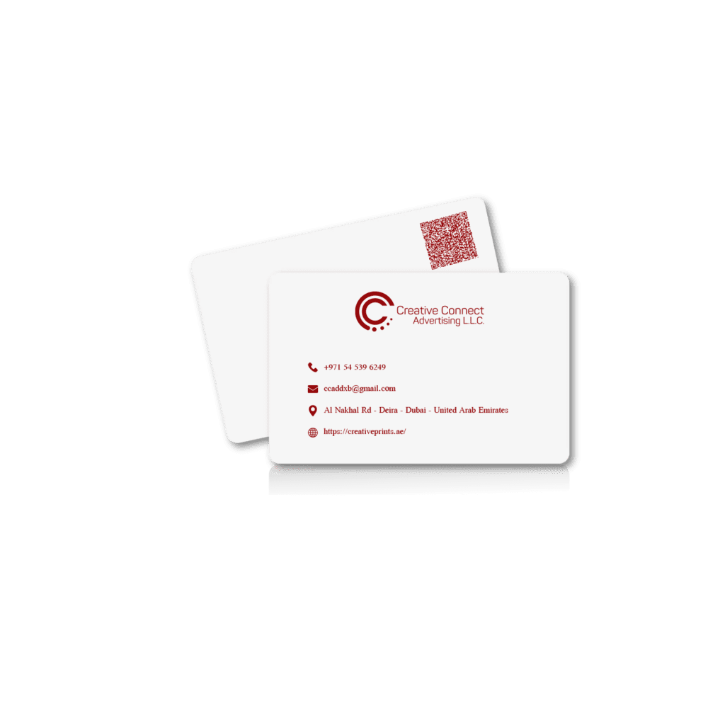 white pvc business cards Printing