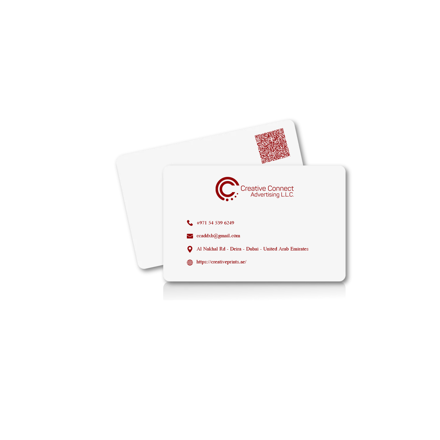 white pvc business cards Printing