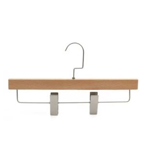 Custom bottom hangers with 2 adjustable clips and logo printing for pants, skirts, and boutiques Dubai.