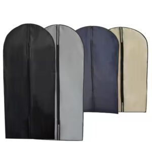 Custom non-woven garment covers for suits, dresses, abayas, and branded clothing storage in Dubai.