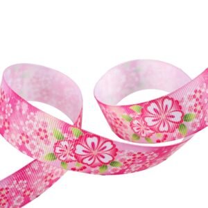 Custom printed grosgrain ribbons for gift wrapping, branding, hampers, and product packaging in Dubai.